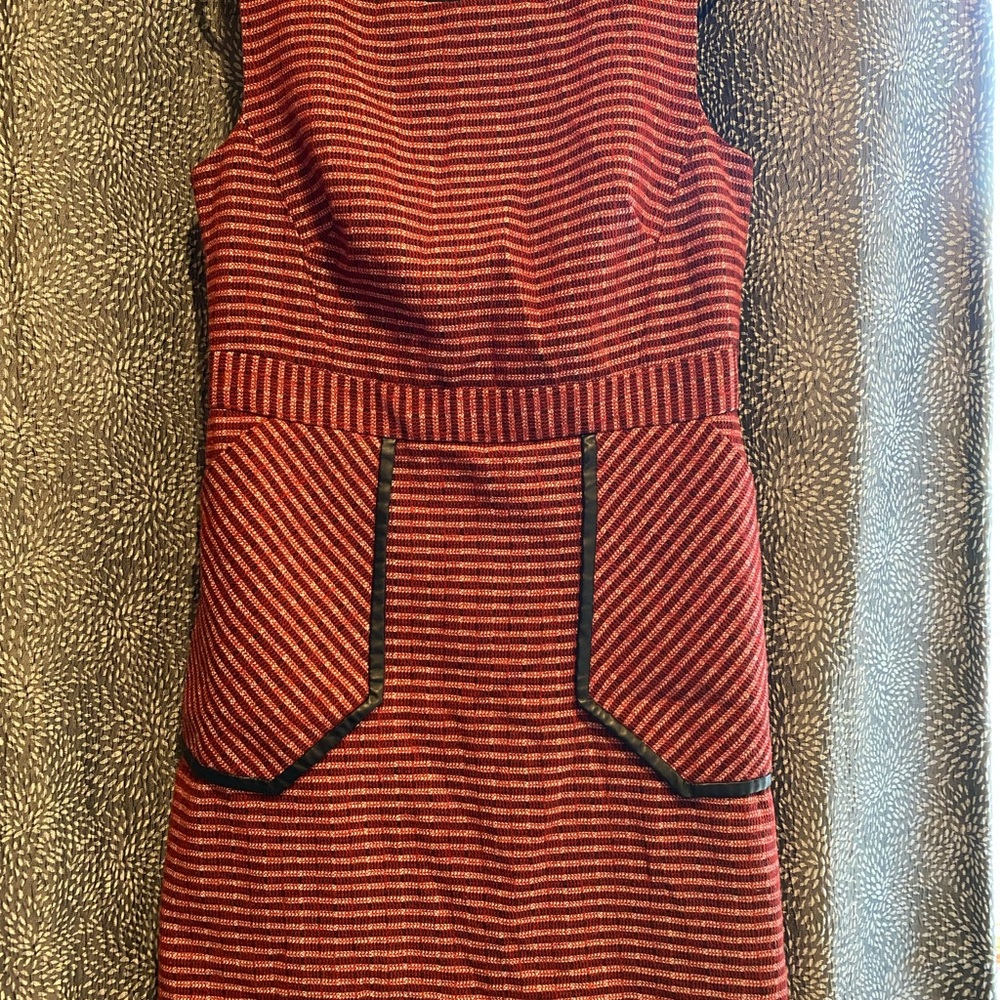 Red and Black Tweed Women's Dress